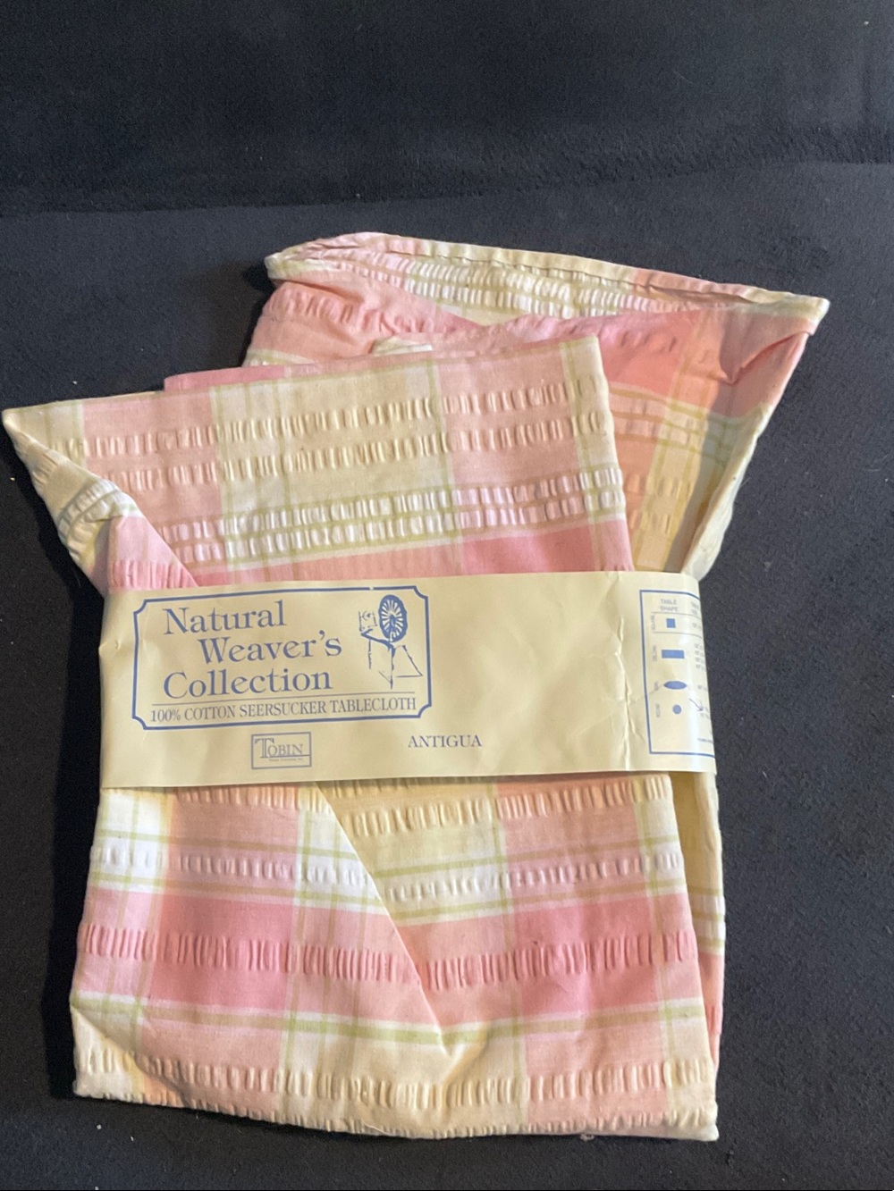 Antigua Pastel Stripe Tablecloth - Pink & Cream
